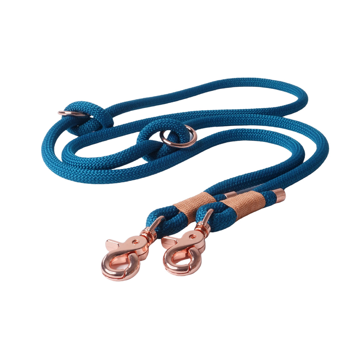 Dingo Winnetou Hundeleine – Handgefertigte Ethno-Leine Im Indianer-Style (Blau)