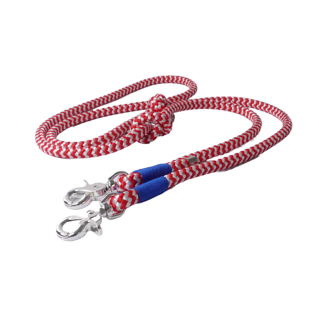 Hundeleine in den Farben rot weiss blau
