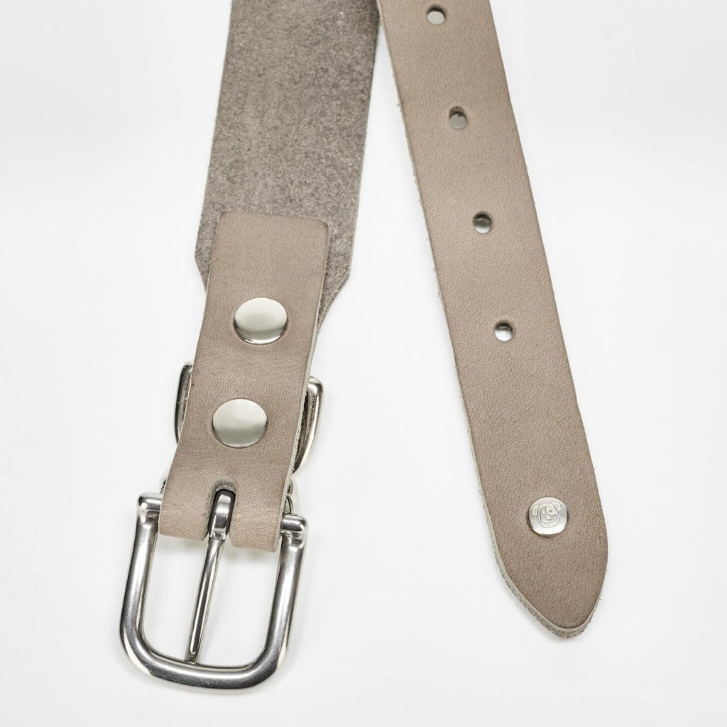 klassisches Halsband für Hunde aus Leder in Grey, Grau