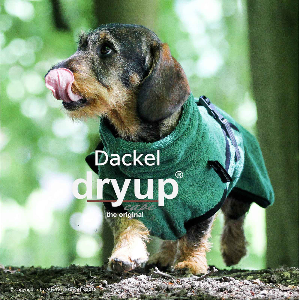 Hundebademantel für Dackel und kleine Hunde