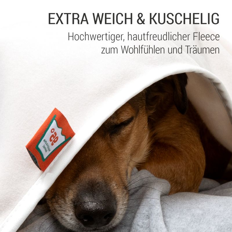 Fleece Kuscheldecke - Hellgrau - Doctor Bark