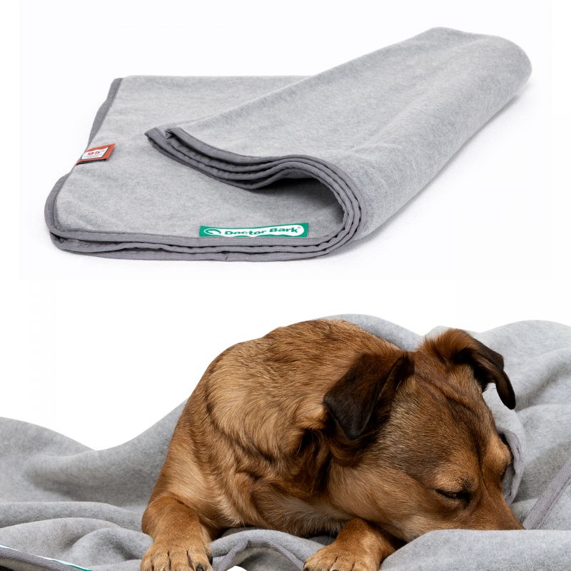 Fleece Kuscheldecke - Hellgrau - Doctor Bark