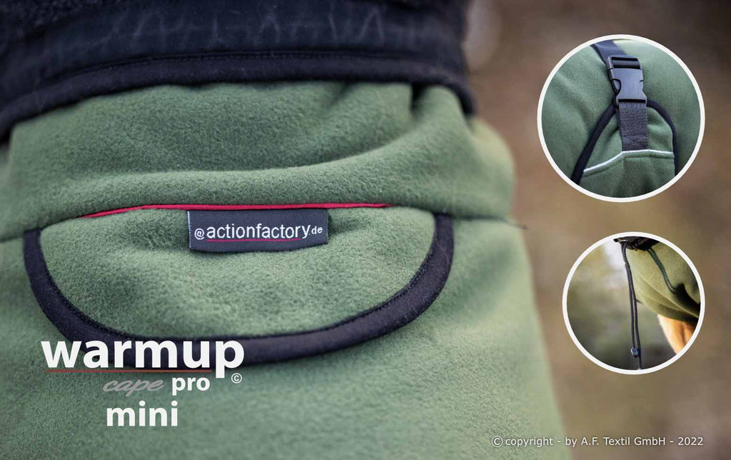 Hundemantel - WARMUP© CAPE PRO MINI - Pine Green
