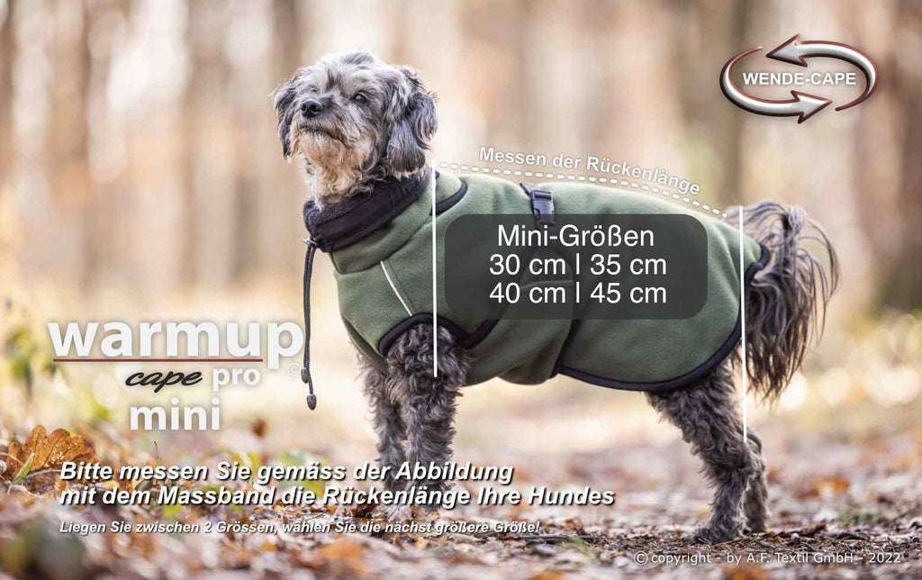Hundemantel - WARMUP© CAPE PRO MINI - Pine Green